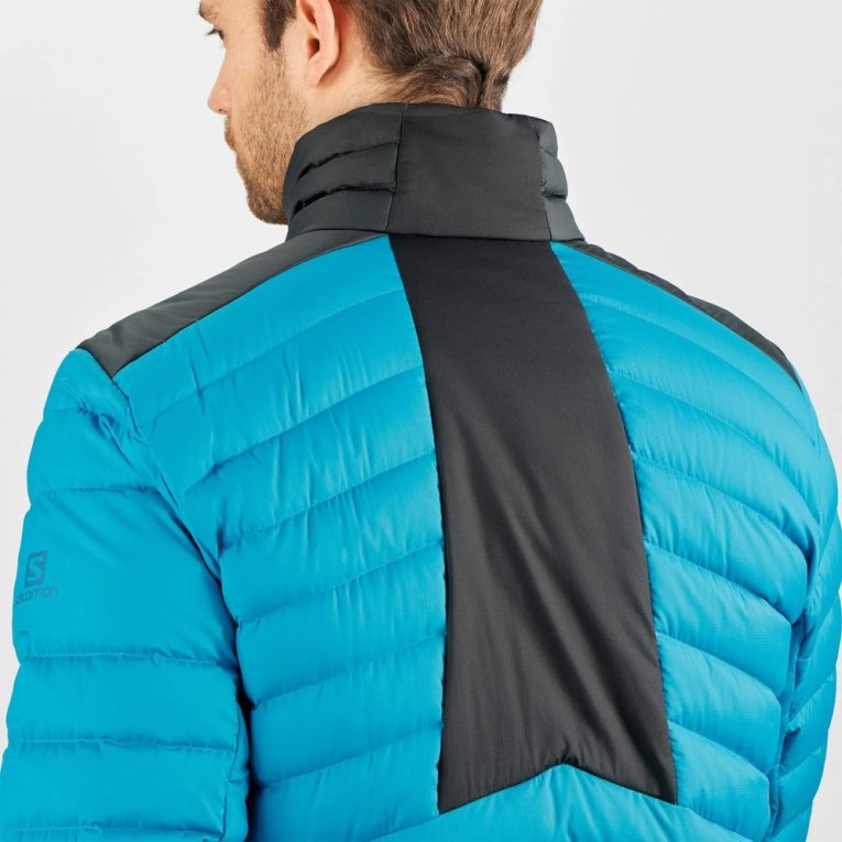 Salomon Essential Xwarm Down Men's Insulated Jackets Turquoise | CA 14R76